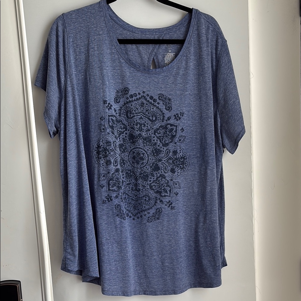 St. John's Bay Blue Boxy T-Shirt